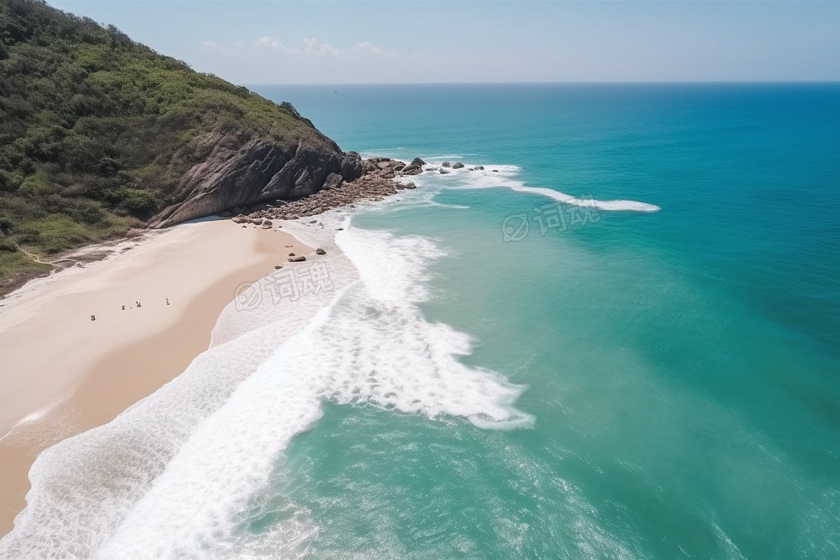 普吉岛海滩海岸俯拍