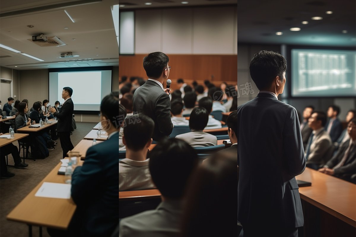 亚洲男性演讲者在会议室里演讲