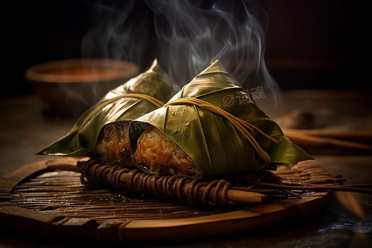 美食摄影粽子特写照片图片