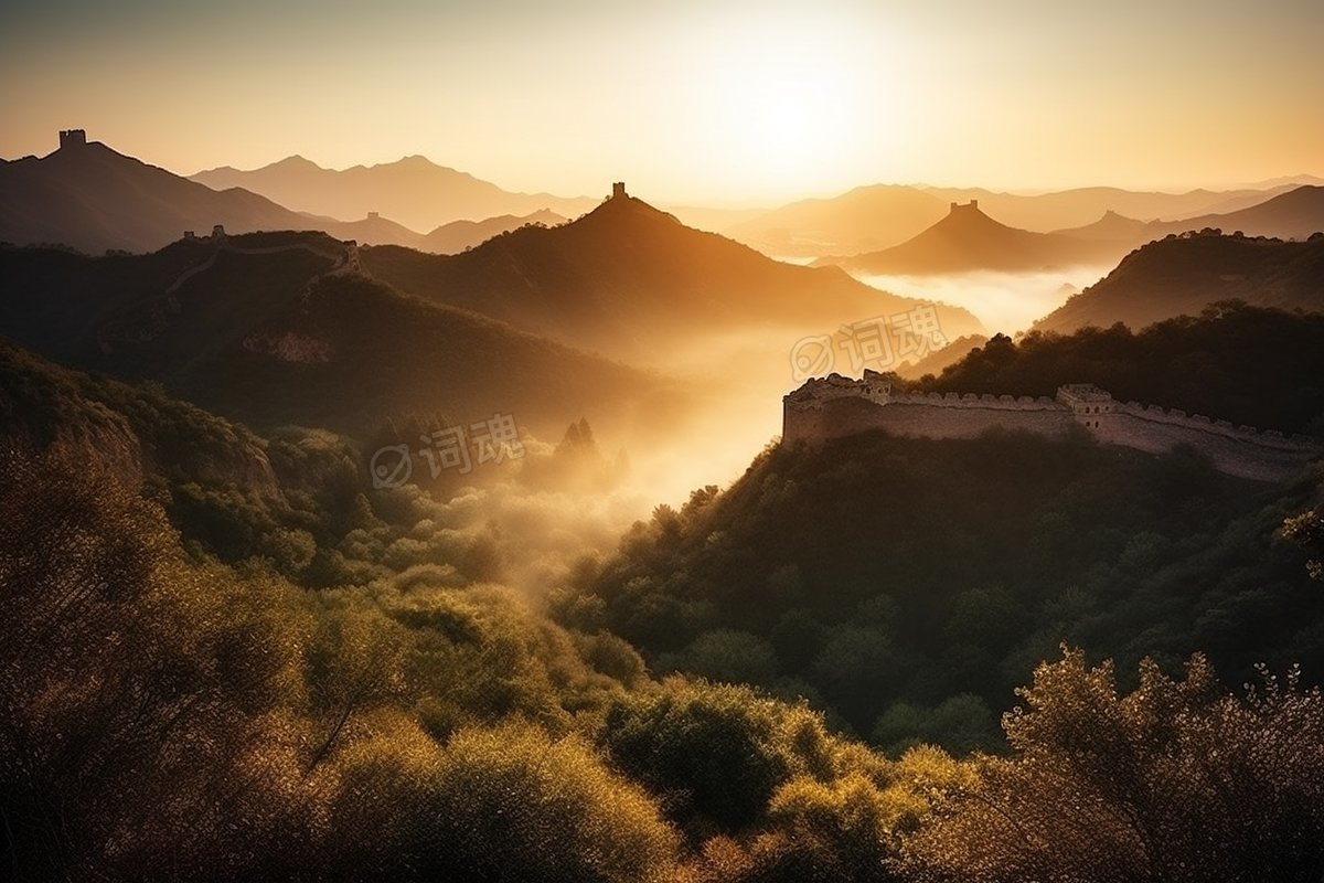 北京长城壮丽风景摄影图