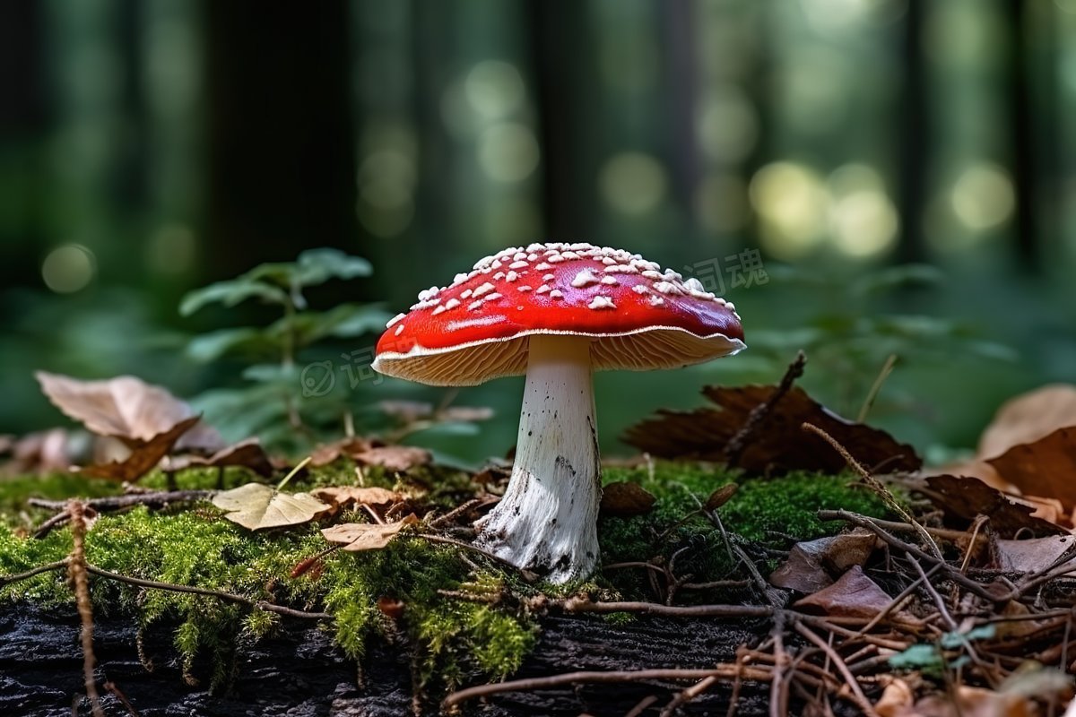 自然森林植物菌毒菇ai文生图案例