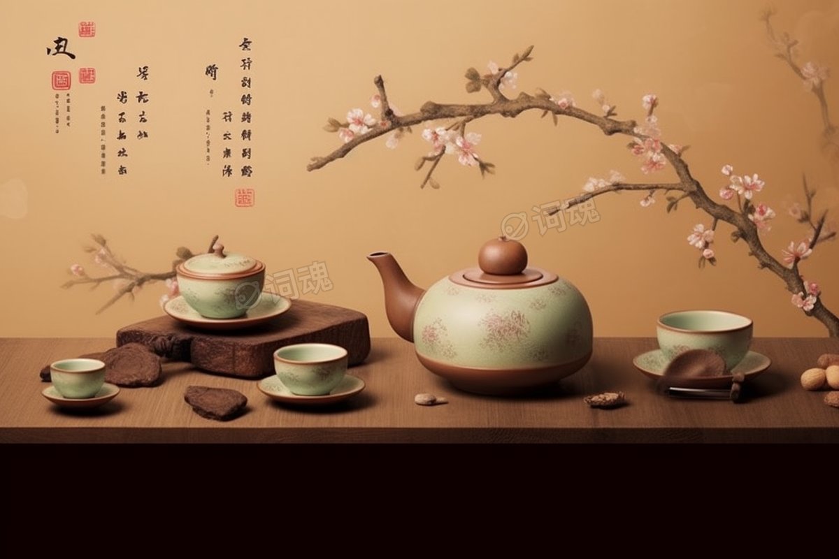 中国风茶文化茶道宣传设计插图