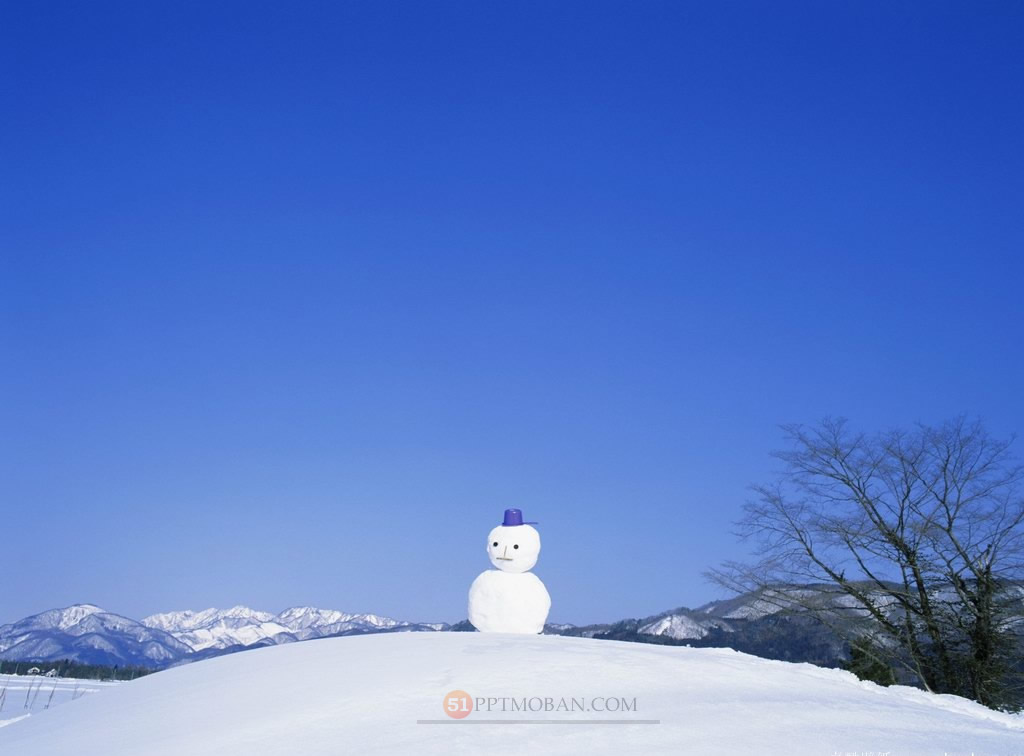 雪景PPT背景图片