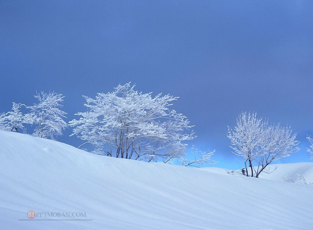 雪景PPT背景图片