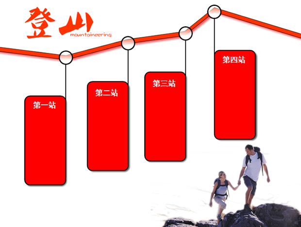 登山爱好者PPT模板