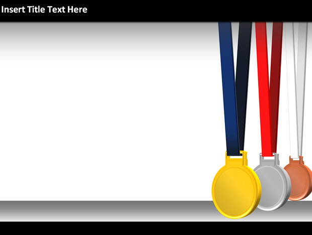 金银铜牌运动奖牌主题PPT模板2