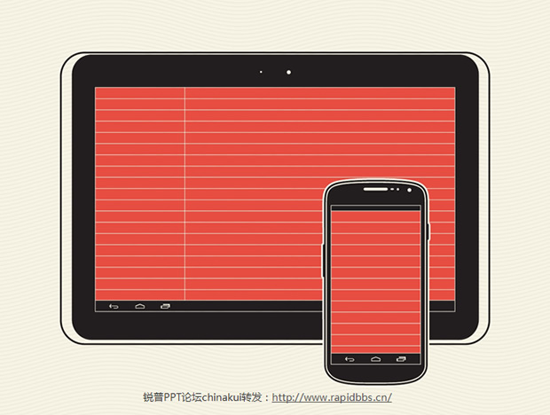 手机系统对比介绍――信息图片式PPT模板3